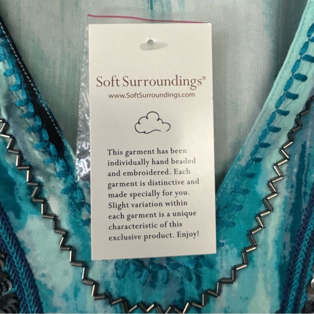 Soft Surroundings Seaglass Tides Tunic L - Picture 4 of 7